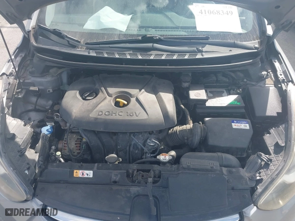 2013 Hyundai Elantra GLS PZEV with VIN KMHDH4AE9DU680860, listed as a IAAI auction lot 41068349 with 74,687 mi miles. Bid and sale history available at carsss.com. Image 10.