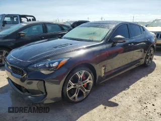 2021 Kia Stinger GT2 with VIN KNAE55LC5M6088344, listed as a Copart auction lot 74608634 with 34,174 mi miles and Non Repairable. Bid and sale history available at carsss.com. Image 1.