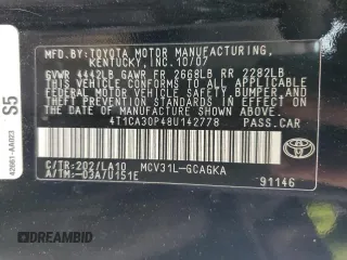 2008 Toyota Solara SE z VIN 4T1CA30P48U142778, wystawiony jako Copart lot #47132255 z przebiegiem 174 846 mil mil oraz Szkoda całkowita • Salvage title. Historia ofert i sprzedaży dostępna na DreamBid. Obrazek 12.