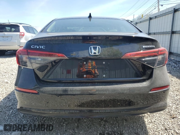 2023 Honda Civic Sedan Touring with VIN 2HGFE1F98PH323825, listed as a Copart auction lot 54216025 with 1,616 mi miles and Salvage Title. Bid and sale history available at carsss.com. Image 6.