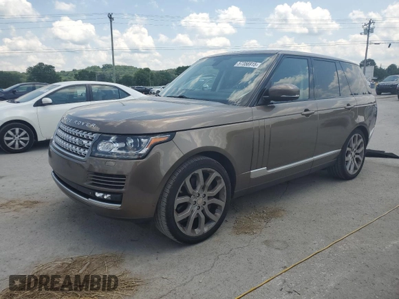 2014 Land Rover Range Rover Supercharged with VIN SALGS2TF7EA162268, listed as a Copart auction lot 57356915 with 101,164 mi miles and Salvage title. Bid and sale history available at DreamBid. Image 1.