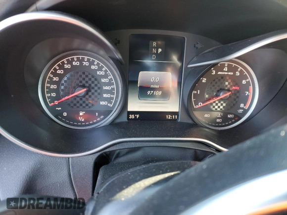 2017 Mercedes-Benz C 43 AMG with VIN 55SWF6EBXHU195218, listed as a Copart auction lot 41504645 with 97,108 mi miles and Salvage Title. Bid and sale history available at DreamBid. Image 9.