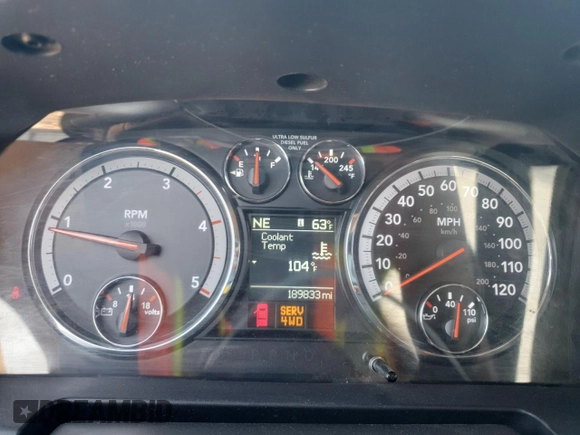 2012 Ram 2500 Big Horn with VIN 3C6UD5DL4CG147405, listed as a Copart auction lot 52204565 with 189,833 mi miles and Salvage title. Bid and sale history available at DreamBid. Image 9.