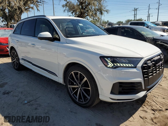 2023 Audi Q7 Prestige with VIN WA1VXBF76PD022132, listed as a Copart auction lot 80628964 with 2,520 mi miles and Non repairable. Bid and sale history available at DreamBid. Image 4.