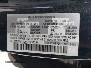 2018 Mazda CX-9 Sport with VIN JM3TCBBY9J0225710, listed as a IAAI auction lot 41739509 with 92,022 mi miles. Bid and sale history available at carsss.com. Image 9.