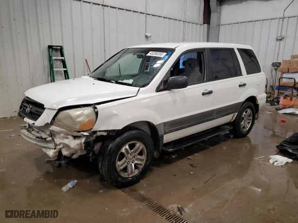 2005 Honda Pilot LX with VIN 2HKYF18175H567563, listed as a Copart auction lot 45208265 with 189,847 mi miles and Non Repairable. Bid and sale history available at carsss.com. Image 1.