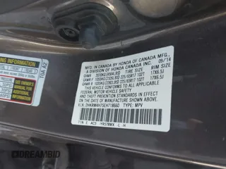 2014 Honda CR-V EX-L with VIN 2HKRM4H75EH718660, listed as a IAAI auction lot 41777405 with 82,956 mi miles. Bid and sale history available at carsss.com. Image 9.