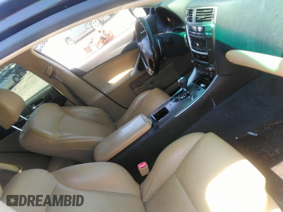 2008 Lexus IS 250 with VIN JTHCK262X85021706, listed as a IAAI auction lot 42614921 with 219,896 mi miles and . Bid and sale history available at DreamBid. Image 5.
