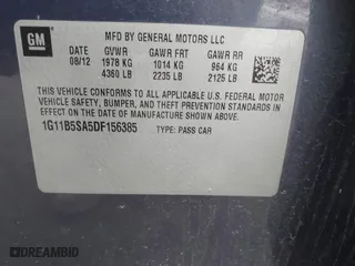 2013 Chevrolet Malibu LS with VIN 1G11B5SA5DF156385, listed as a IAAI auction lot 41131950 with 194,955 mi miles. Bid and sale history available at carsss.com. Image 9.