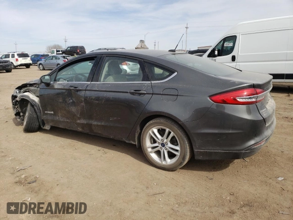 2018 Ford Fusion Hybrid S with VIN 3FA6P0UU8JR145166, listed as a Copart auction lot 48550275 with 55,356 mi miles and Salvage Title. Bid and sale history available at carsss.com. Image 2.