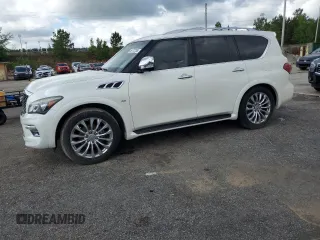2015 Infiniti QX80 z VIN JN8AZ2NF0F9574531, wystawiony jako Copart lot #56172755 z przebiegiem 190 249 mil mil oraz Czysty tytuł • Clean title. Historia ofert i sprzedaży dostępna na DreamBid. Obrazek 1.