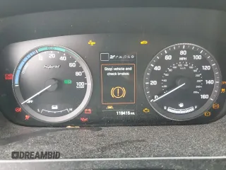 2016 Hyundai Sonata Hybrid Limited with VIN KMHE34L18GA017041, listed as a Copart auction lot 47488955 with 119,415 mi miles and Salvage Title. Bid and sale history available at carsss.com. Image 9.