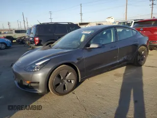 2023 Tesla Model 3 with VIN 5YJ3E1EA5PF709640, listed as a Copart auction lot 42017455 with 53,992 mi miles and Salvage Title. Bid and sale history available at DreamBid. Image 1.