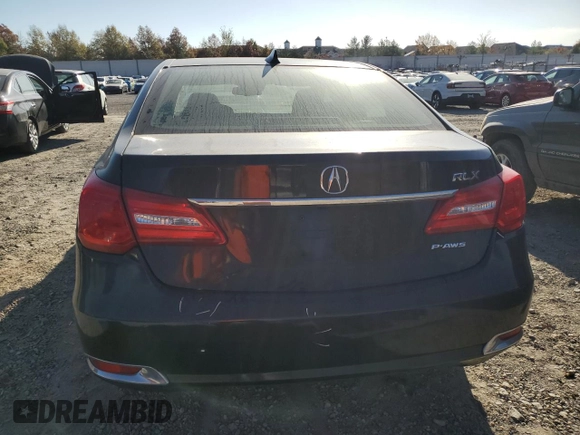 2014 Acura RLX Tech Pkg with VIN JH4KC1F50EC003834, listed as a Copart auction lot 78785784 with 151,684 mi miles and Salvage Title. Bid and sale history available at carsss.com. Image 6.