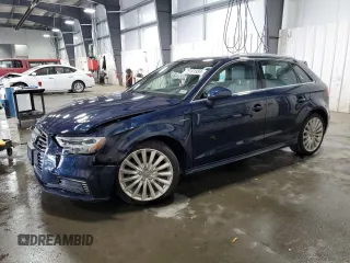 2017 Audi A3 Sportback e-tron Premium Plus with VIN WAUTPBFF2HA096541, listed as a Copart auction lot 75191934 with 53,513 mi miles and Salvage Title. Bid and sale history available at carsss.com. Image 1.