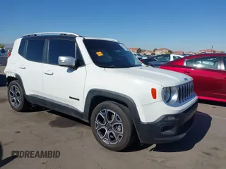 2016 Jeep Renegade Limited z VIN ZACCJADTXGPC58910, wystawiony jako IAAI lot #42075774 z przebiegiem 130 954 mil mil oraz . Historia ofert i sprzedaży dostępna na DreamBid. Obrazek 1.