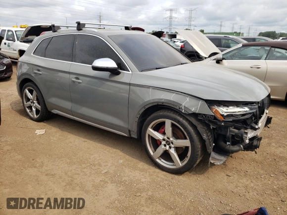 2021 Audi SQ5 Premium Plus with VIN WA1B4AFY0M2015876, listed as a Copart auction lot 63838424 with 50,639 mi miles and Salvage Title. Bid and sale history available at DreamBid. Image 4.