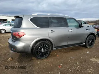 2016 Infiniti QX80 with VIN JN8AZ2NE6G9124049, listed as a Copart auction lot 50209445 with 142,449 mi miles and Salvage Title. Bid and sale history available at carsss.com. Image 3.