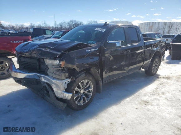 2019 Chevrolet Silverado 1500 LT with VIN 1GCRYDED6KZ242616, listed as a Copart auction lot 46619455 with 87,677 mi miles and Salvage Title. Bid and sale history available at carsss.com. Image 1.