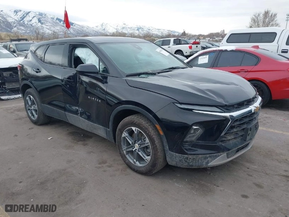 2023 Chevrolet Blazer LT with VIN 3GNKBHR44PS183209, listed as a IAAI auction lot 41841421 with 49,706 mi miles. Bid and sale history available at carsss.com. Image 1.