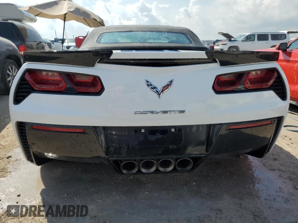 2017 Chevrolet Corvette with VIN 1G1Y13D78H5117597, listed as a Copart auction lot 74248484 with Not provided miles and Non repairable. Bid and sale history available at DreamBid. Image 6.