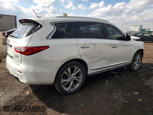 2013 Infiniti JX35 with VIN 5N1AL0MM7DC345079, listed as a Copart auction lot 50705435 with 192,183 mi miles and Salvage Title. Bid and sale history available at carsss.com. Image 3.