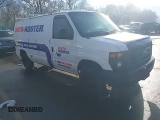 2014 Ford Econoline Cargo Commercial with VIN 1FTNE1EW0EDA07816, listed as a IAAI auction lot 41648077 with 183,501 mi miles and . Bid and sale history available at DreamBid. Image 1.