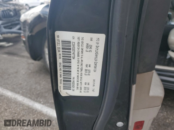 2007 Chrysler 300 Signature with VIN 2C3KA53G57H877394, listed as a Copart auction lot 71302834 with 134,697 mi miles and Salvage Title. Bid and sale history available at carsss.com. Image 12.
