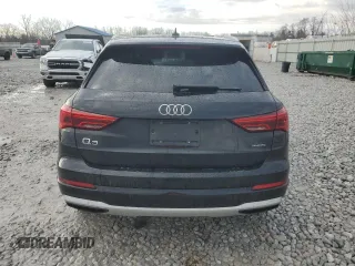 2022 Audi Q3 Premium with VIN WA1AUCF31N1033662, listed as a Copart auction lot 46417015 with 38,647 mi miles and Salvage Title. Bid and sale history available at carsss.com. Image 6.