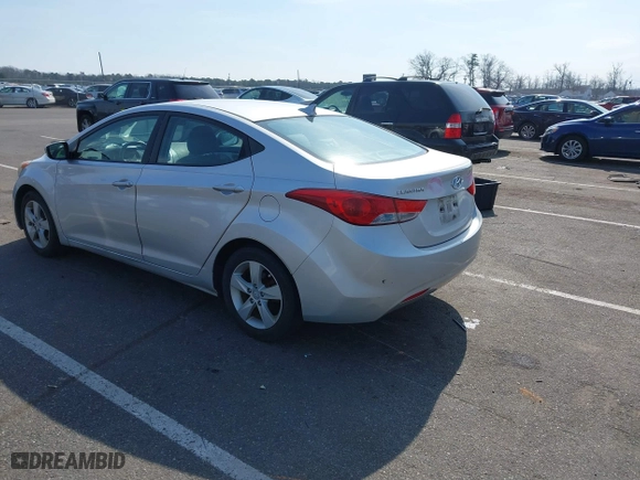2011 Hyundai Elantra Ltd with VIN KMHDH4AE9BU140051, listed as a IAAI auction lot 41721100 with 185,075 mi miles. Bid and sale history available at carsss.com. Image 3.