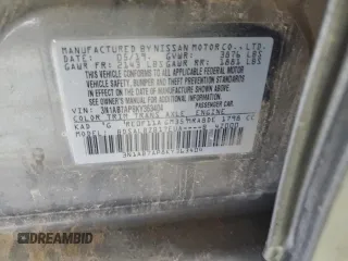 2019 Nissan Sentra SV with VIN 3N1AB7AP8KY363404, listed as a Copart auction lot 53468355 with 75,799 mi miles and Salvage Title. Bid and sale history available at DreamBid. Image 12.
