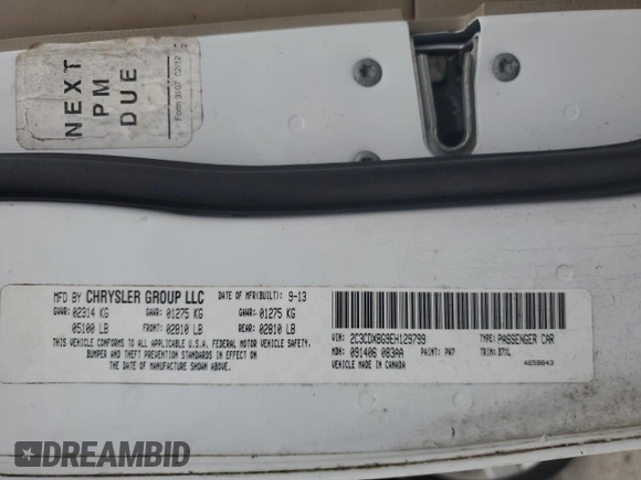2014 Dodge Charger SE with VIN 2C3CDXBG9EH129799, listed as a Copart auction lot 50556275 with 167,061 mi miles and Salvage Title. Bid and sale history available at DreamBid. Image 13.