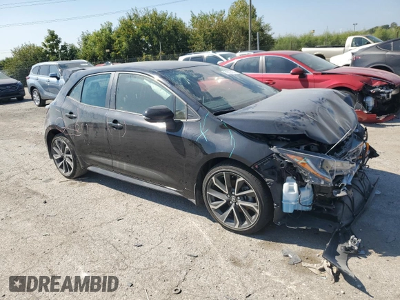 2019 Toyota Corolla Hatchback SE with VIN JTNK4RBE8K3049471, listed as a Copart auction lot 71502434 with 9,591 mi miles and Salvage Title. Bid and sale history available at carsss.com. Image 4.