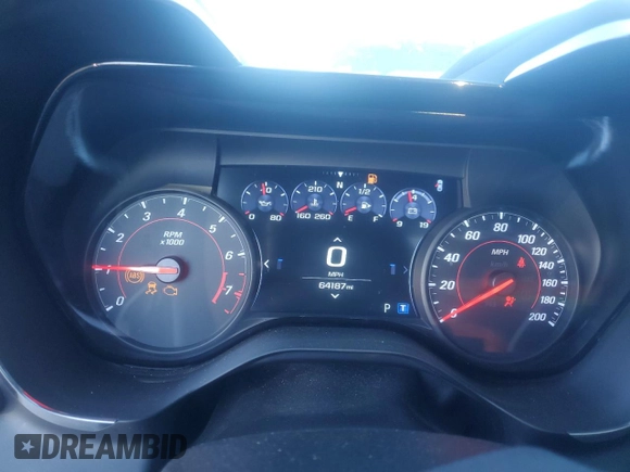 2019 Chevrolet Camaro 1SS with VIN 1G1FF1R70K0121735, listed as a Copart auction lot 71122712 with 64,187 mi miles. Bid and sale history available at carsss.com. Image 9.