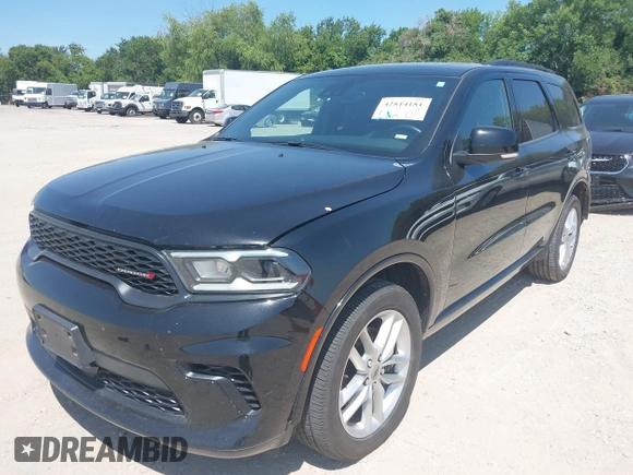 2024 Dodge Durango GT Plus with VIN 1C4RDJDGXRC207323, listed as a IAAI auction lot 42814181 with 38,289 mi miles and . Bid and sale history available at DreamBid. Image 2.