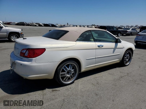 2008 Chrysler Sebring Limited with VIN 1C3LC65M58N692617, listed as a Copart auction lot 65540345 with 30,603 mi miles and Salvage title. Bid and sale history available at DreamBid. Image 3.