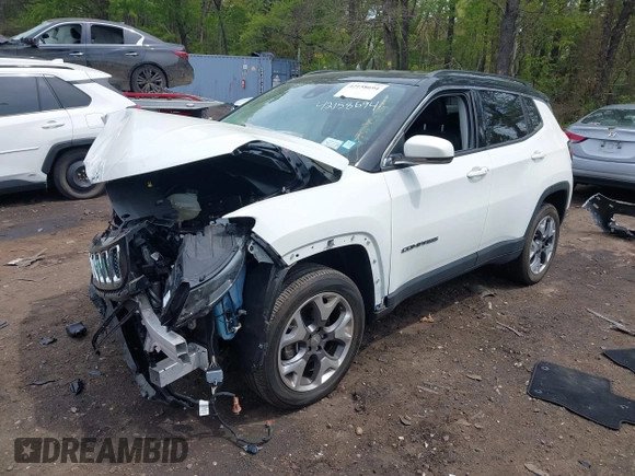 2021 Jeep Compass Limited with VIN 3C4NJDCBXMT576517, listed as a IAAI auction lot 42158694 with 22,770 mi miles and . Bid and sale history available at DreamBid. Image 17.