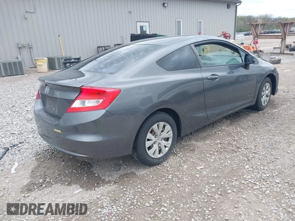 2012 Honda Civic Cpe LX with VIN 2HGFG3B52CH522131, listed as a IAAI auction lot 42071860 with 172,902 mi miles. Bid and sale history available at carsss.com. Image 4.