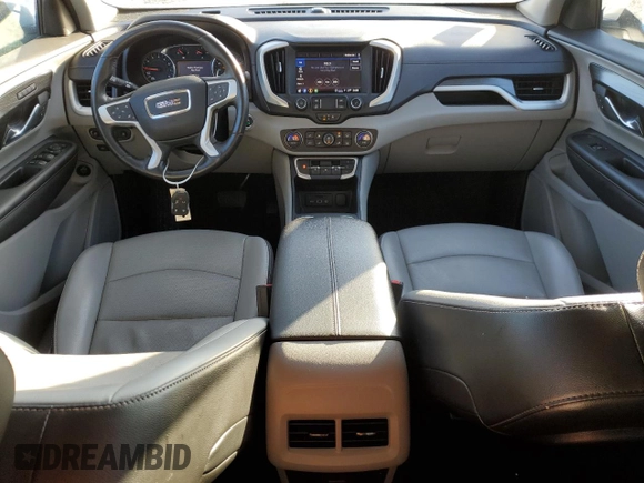 2022 GMC Terrain SLT with VIN 3GKALVEV4NL182250, listed as a Copart auction lot 43032445 with 23,602 mi miles and Salvage Title. Bid and sale history available at DreamBid. Image 8.