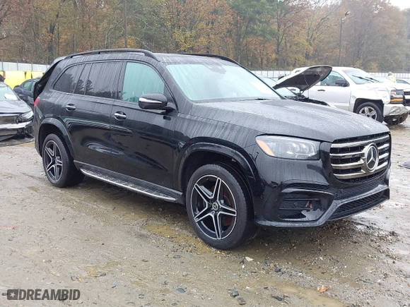 2024 Mercedes-Benz GLS with VIN 4JGFF5KEXRB085487, listed as a IAAI auction lot 40887211 with 26,042 mi miles. Bid and sale history available at carsss.com. Image 1.