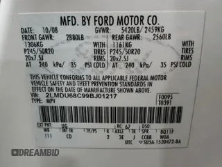 2009 Lincoln MKX with VIN 2LMDU68C99BJ01217, listed as a Copart auction lot 86025114 with Not Provided miles and Salvage Title. Bid and sale history available at DreamBid. Image 13.