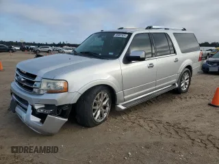 2016 Ford Expedition Max Limited с VIN 1FMJK1KT3GEF28376, выставлен на аукционе Copart как лот 85807424 с пробегом 127 867 миль миль и Списание • Salvage title. История ставок и продаж доступна на DreamBid. Изображение 1.