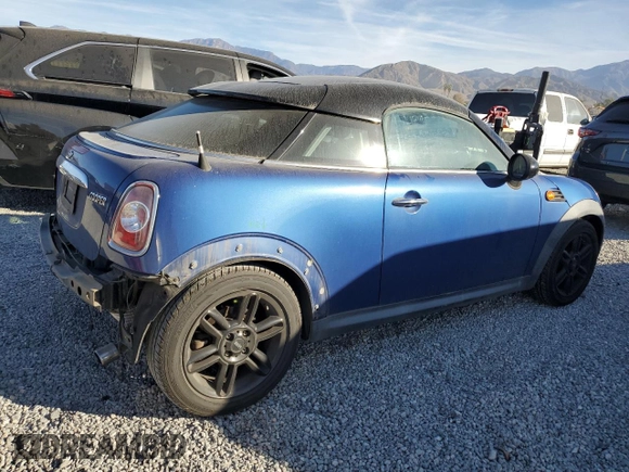 2012 MINI Cooper Coupe with VIN WMWSX1C5XCT163773, listed as a Copart auction lot 85792764 with 70,411 mi miles and Salvage Title. Bid and sale history available at carsss.com. Image 3.