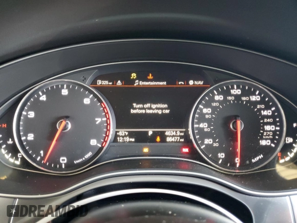 2015 Audi A7 Prestige with VIN WAU2GAFC8FN034725, listed as a Copart auction lot 62319995 with 86,477 mi miles and Salvage title. Bid and sale history available at DreamBid. Image 9.