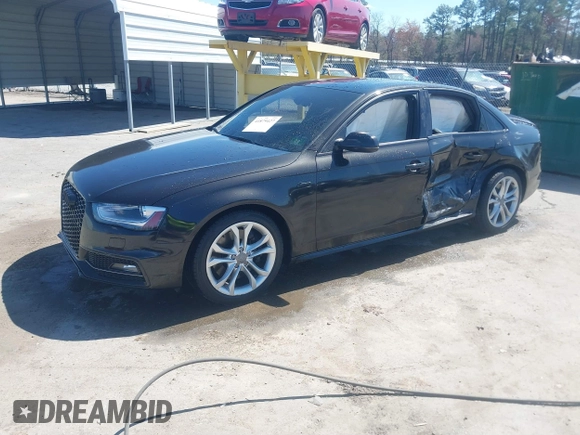 2014 Audi S4 Premium Plus with VIN WAUBGAFL9EA089416, listed as a IAAI auction lot 41879427 with 121,448 mi miles. Bid and sale history available at carsss.com. Image 2.