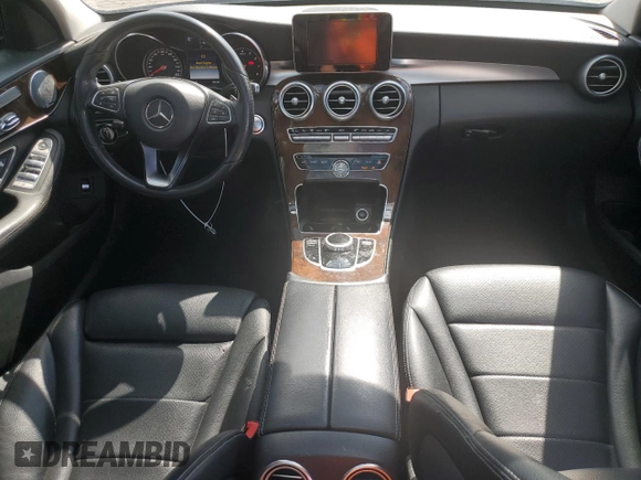 2017 Mercedes-Benz C 300 with VIN 55SWF4KB6HU184659, listed as a Copart auction lot 54953315 with 61,337 mi miles and Salvage Title. Bid and sale history available at DreamBid. Image 8.