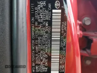 2012 Scion xD with VIN JTKKU4B44C1019551, listed as a Copart auction lot 45981405 with 304,408 mi miles and Salvage Title. Bid and sale history available at DreamBid. Image 14.