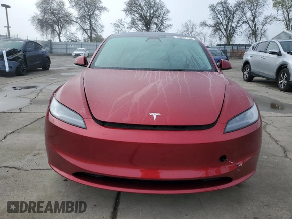 2024 Tesla Model 3 with VIN 5YJ3E1EA1RF731816, listed as a Copart auction lot 49632735 with Not Provided miles and Salvage Title. Bid and sale history available at DreamBid. Image 5.