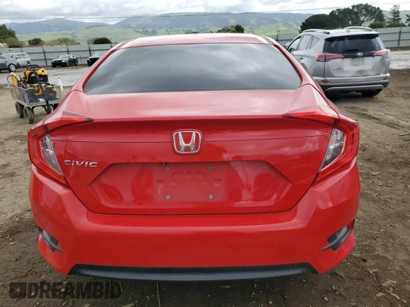 2017 Honda Civic Sedan LX with VIN 2HGFC2F53HH515695, listed as a Copart auction lot 50809525 with 119,572 mi miles and Salvage Title. Bid and sale history available at carsss.com. Image 6.