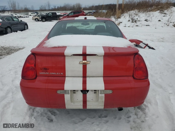 2006 Chevrolet Monte Carlo LS with VIN 2G1WJ15K569279489, listed as a Copart auction lot 88109095 with 117,520 mi miles and Clean Title. Bid and sale history available at carsss.com. Image 6.